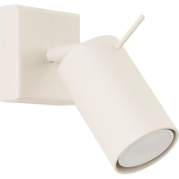 Lampada Da Parete Ring Beige 1Xgu10 10W Acciaio 8X16X8Cm Sollux Lighting-image