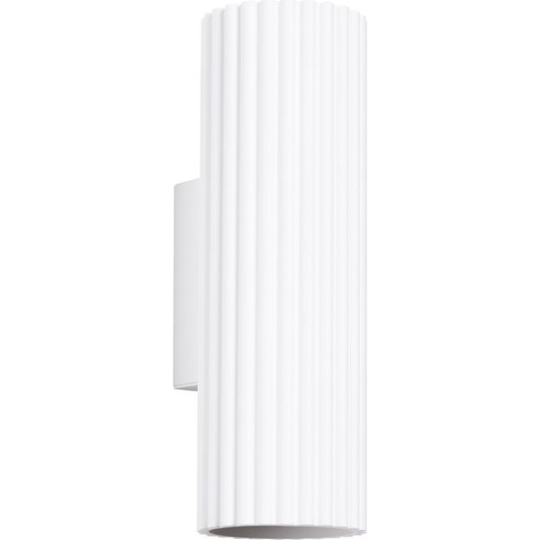 Lampada A Parete Karbon 20 Bianco 2Xgu10 10W Alluminio 20X8.5X6.5Cm Sollux Lighting-image