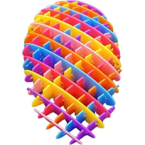 Giocattolo Arcobaleno, Antistress, Flessibile, Sensoriale, Colorato, 10 Cm-image