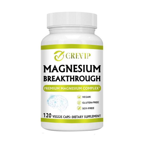 Magnesium Breakthrough 503 Mg (120 Capsule) Integratore Alimentare, Sonno, Anti-Invecchiamento, Cervello, Nervi, Funzioni Cognitive-image