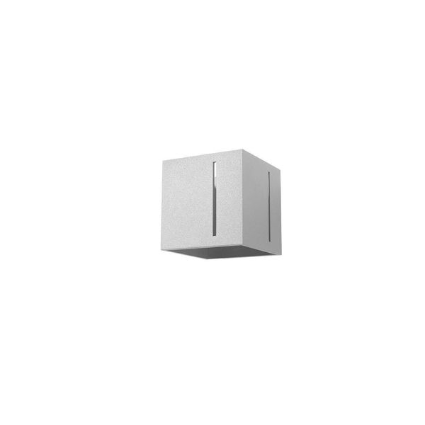 Lampada Da Parete Pixar Grigio 1Xg9 8W Alluminio 10X12X10Cm Sollux Lighting-image