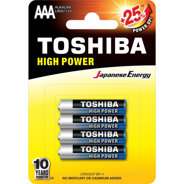 Toshiba LR03GCP BP-4 Batteria Per Uso Domestico Batteria Monouso Mini Stilo Aaa Alcalino-image