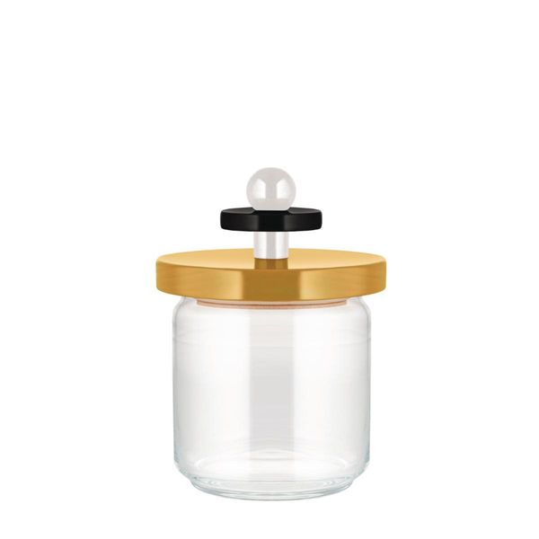 Alessi Twergi - Barattolo Con Coperchio In Legno Da 75 Cl, Giallo-image