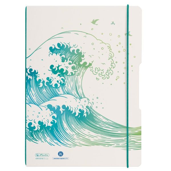 Herlitz 50033645 Herlitz Notebook My.Book Flex Greenline "Wave"", A4"-image
