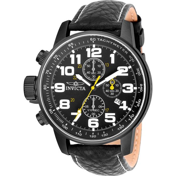 Invicta I-Force 3332 Orologio Da Uomo - Impermeabile - Analogico - Movimento Quarzo - Acciaio Inossidabile Con Quadrante Nero - 46Mm-image