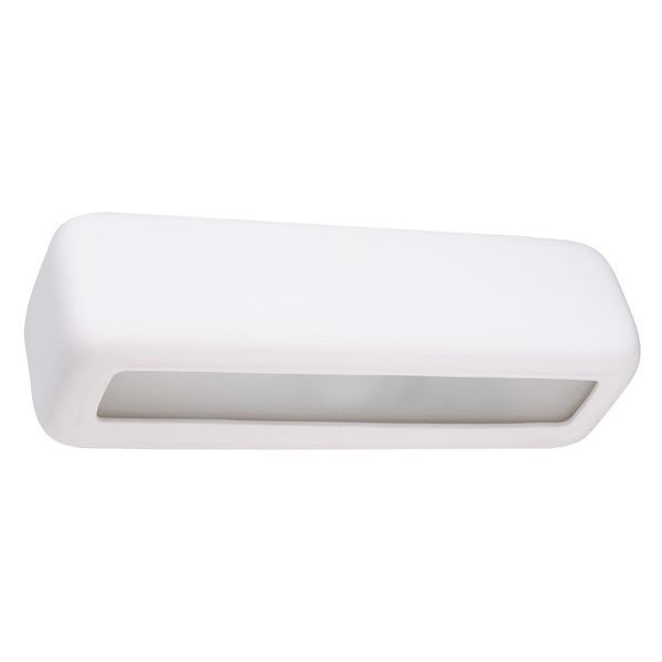 Lampada Da Parete In Ceramica Subani 1Xe27 15W Ceramica 10X10X33Cm Sollux Lighting-image