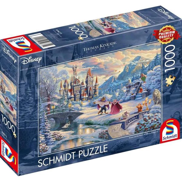 Schmidt Spiele Schmidt Spiele Puzzle Thomas Kinkade, Disney, La Bella E La Bestia, 1000 Pezzi 59671-image
