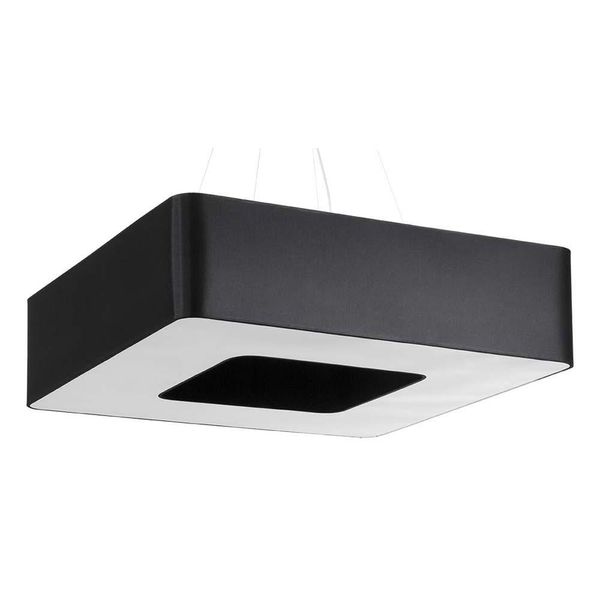 Lampadario Urano 80 Nero 8Xe27 15W Tessuto/Pvc/Acciaio 112X80X80Cm Sollux Lighting-image