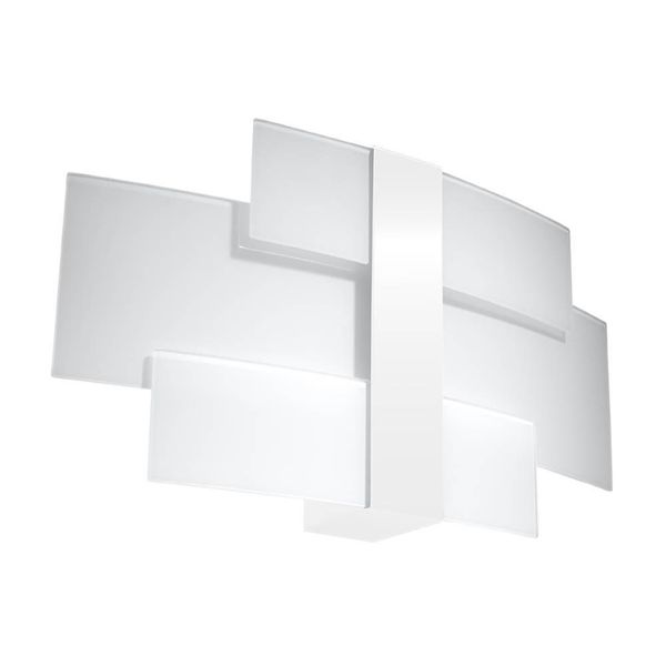 Lampada Da Parete Celia Bianco 2Xg9 8W Acciaio/Vetro 23X7X42Cm Sollux Lighting-image
