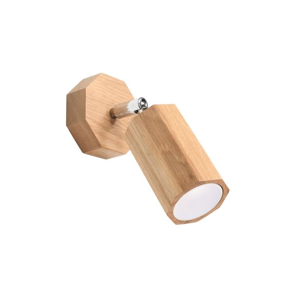 Lampada A Parete Zeke Rovere 1Xgu10 10W Legna 17.5X19.5X8Cm Sollux Lighting-image