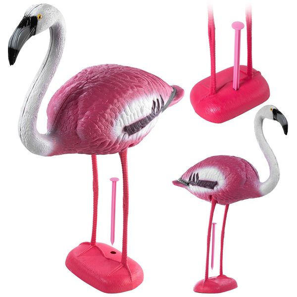 Figura Di Fenicottero Da Giardino Kadax "Gassin"", Figura Decorativa Di Fenicottero, In Plastica, Figura Da Giardino, Rosa, 80 Cm"-image
