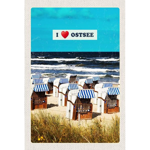Vianmo Insegna In Legno 18X12 Cm Ostsee StrandköRbe Strand-image