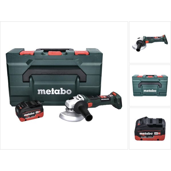 Metabo W 18 Lt Bl 11-125 Smerigliatrice Angolare A Batteria 18 V 125 Mm Brushless + 1X Batteria 5,5 Ah + Valigetta Metabox - Senza Caricabatterie-image