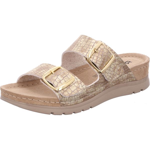 Rohde Donne Muli Fibbia Zoccoli In Pelle Cattolica 6152, Dimensioni:37 Eu, Colore:Oro-image