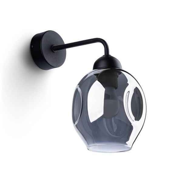Lampada Da Parete Fillan 1 Nero 1Xe27 15W Acciaio 29X15X25Cm Sollux Lighting-image