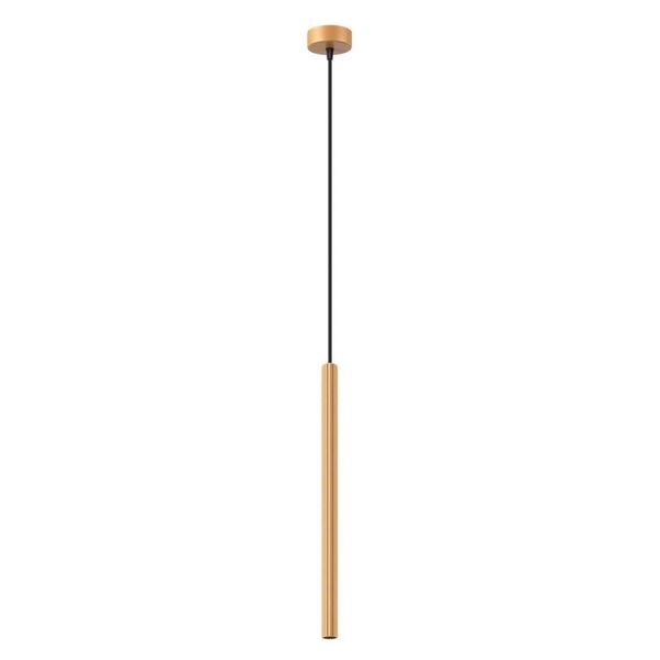 Lampada A Sospensione Arche 1 Oro 1Xg9 8W Acciaio 120X8X8Cm Sollux Lighting-image
