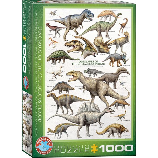 Puzzle Da 1000 Pezzi - Puzzle - Dinosauri Del Cretaceo + Set Di 3 Accessori Per Puzzle-image