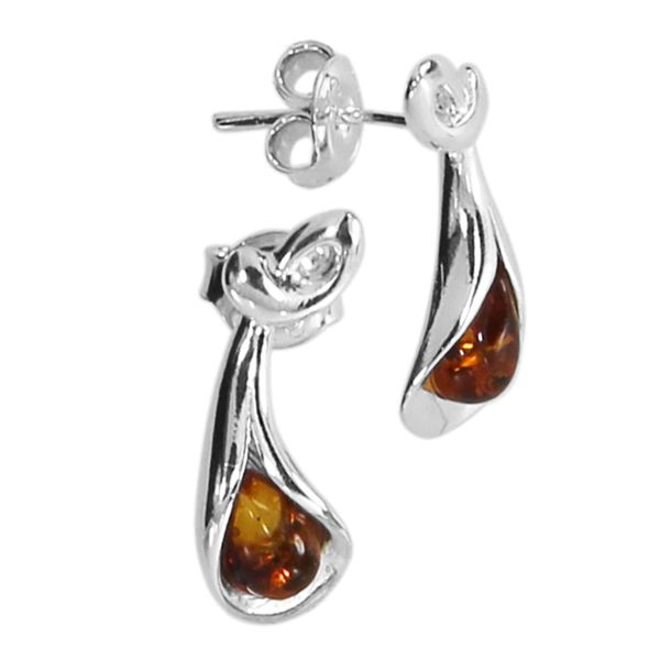 Paar Ohrstecker Ostsee-Schmuck "Ostsee-Schmuck Ohrstecker Jeanne Ohrstecker Jeanne", Weiß, Ohrringe, Damen, 18 X 7Mm, Silber 925 (Sterlingsilber)-image