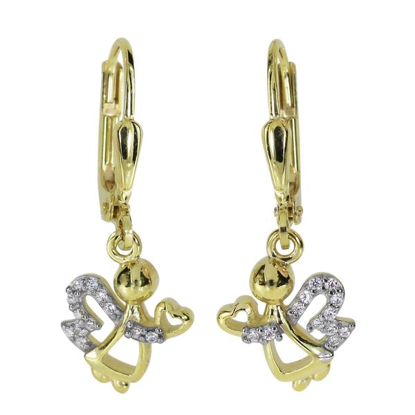 Paar OhrhäNger OSTSEE-SCHMUCK "Ostsee-Schmuck OhrhäNger Engel OhrhäNger Engel", Gelb, Ohrringe, Damen, 25 X 10Mm, Gelbgold 333-image