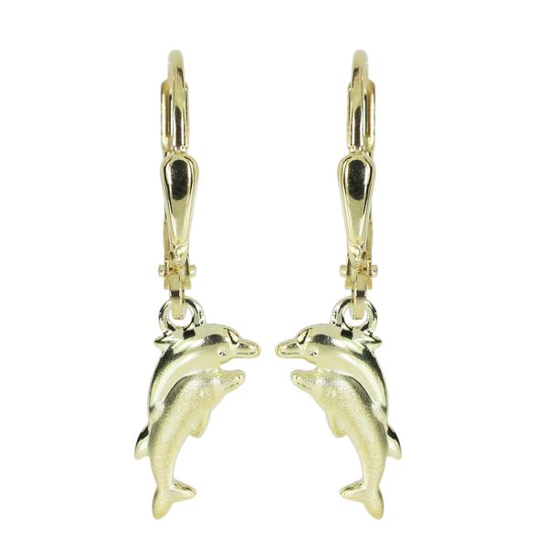 Paar OhrhäNger OSTSEE-SCHMUCK "Ostsee-Schmuck OhrhäNger Delphinpaar OhrhäNger Delphinpaar", Gelb, Ohrringe, Damen, 25 X 6Mm, Gelbgold 333-image