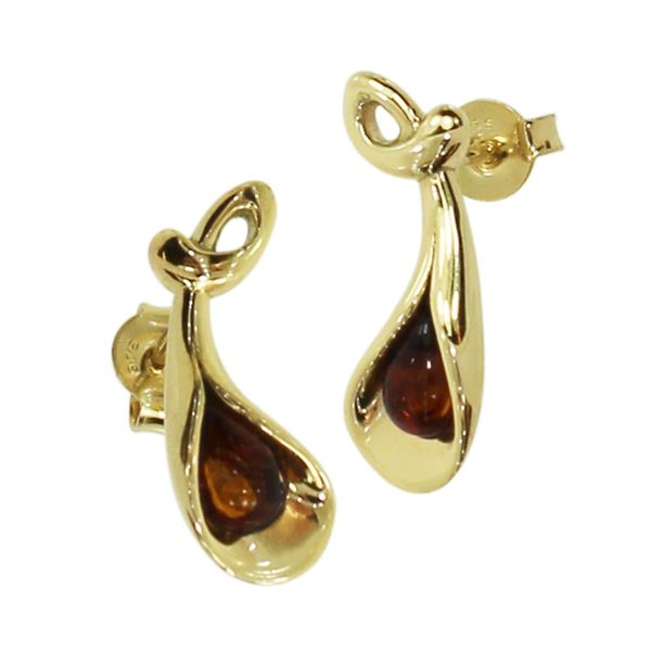 Paar Ohrstecker OSTSEE-SCHMUCK "Ostsee-Schmuck Ohrstecker Jeanne Ohrstecker Jeanne", Gelb, Ohrringe, Damen, 18 X 7Mm, Gelbgold 375-image