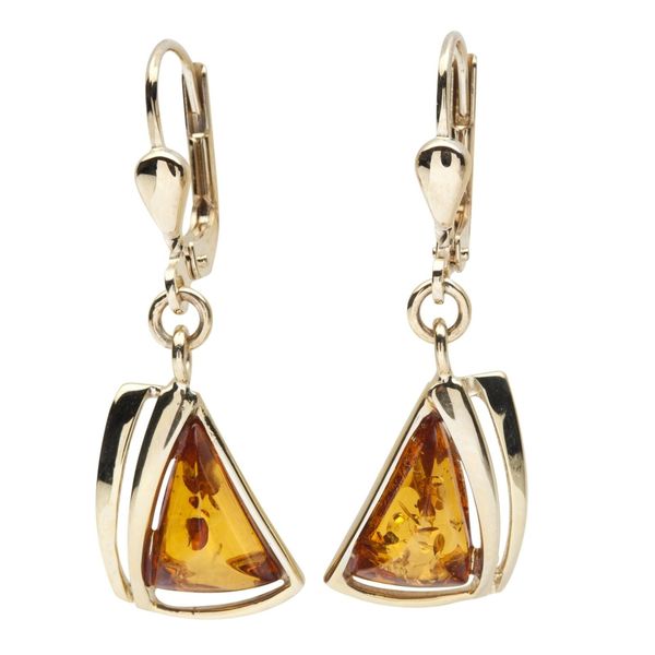 Paar OhrhäNger Ostsee-Schmuck "Ostsee-Schmuck OhrhäNger Ilga OhrhäNger Ilga", Gelb, Ohrringe, Damen, 31X11Mm, Gelbgold 333-image
