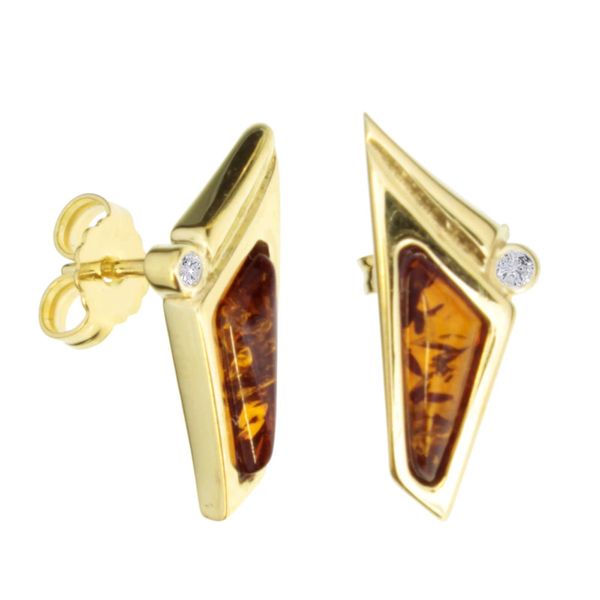 Paar Ohrstecker Ostsee-Schmuck "Ostsee-Schmuck Ohrstecker Agneta Ohrstecker Agneta", Gelb, Ohrringe, Damen, 20 X 8Mm, Gelbgold 333-image