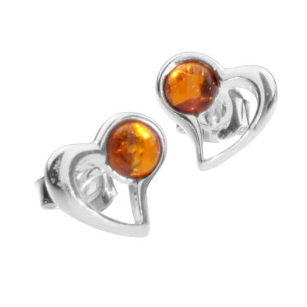 Paar Ohrstecker OSTSEE-SCHMUCK "Ostsee-Schmuck Ohrstecker Herz Ohrstecker Herz", Weiß, Ohrringe, Damen, 9 X 8Mm, Silber 925 (Sterlingsilber)-image