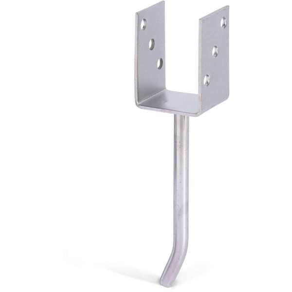 U-PfostenträGer Alberts, Silber (Silberfarben), B:7,1Cm, Edelstahl, Bodenanker, Mit Betonanker Aus Rundstahl, Breite 71 Mm, LäNge Betonanker 200 Mm-image