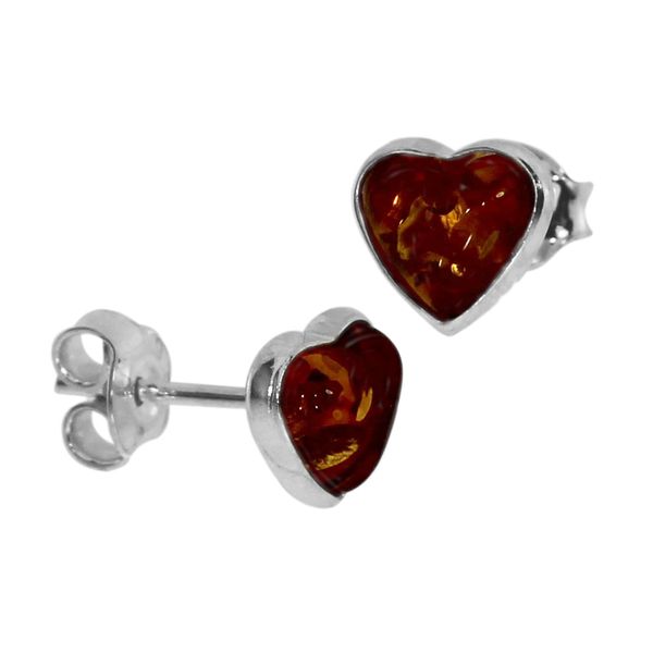 Paar Ohrstecker OSTSEE-SCHMUCK "Ostsee-Schmuck Ohrstecker Herz Ohrstecker Herz", Weiß, Ohrringe, Damen, 7 X 7Mm, Silber 925 (Sterlingsilber)-image