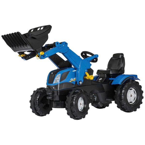Tretfahrzeug Rolly Toys "New Holland", Blau, Tretfahrzeuge, Kinderb:53Cm H:81Cm T:142Cm, Kunststoff, Kindertraktor Mit Lader, B:53Cm H:81Cm T:142Cm-image