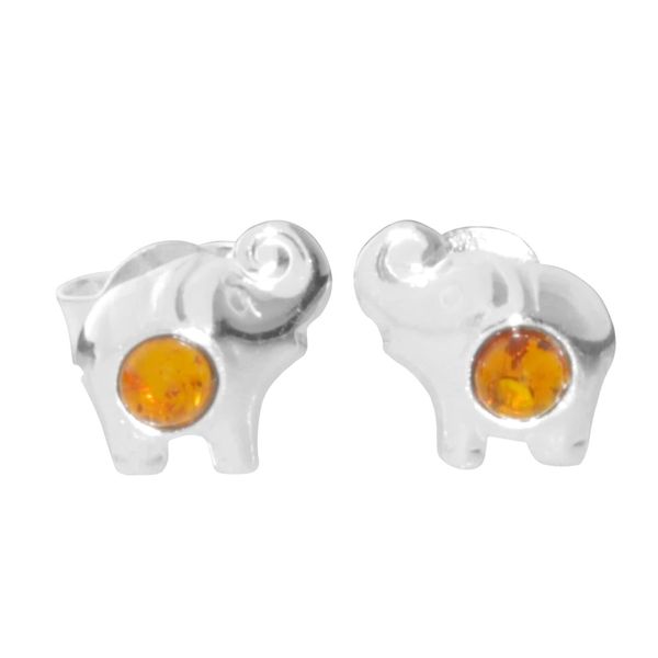 Paar Ohrstecker OSTSEE-SCHMUCK "Ostsee-Schmuck Ohrstecker Elefant Ohrstecker Elefant", Weiß, Ohrringe, Damen, 9 X 7Mm, Silber 925 (Sterlingsilber)-image