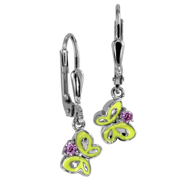 Paar OhrhäNger OSTSEE-SCHMUCK "Ostsee-Schmuck OhrhäNger Schmetterling OhrhäNger Schmetterling", Gelb, Ohrringe, Damen, 22X6Mm, Silber 925 (Sterlingsilber)-image