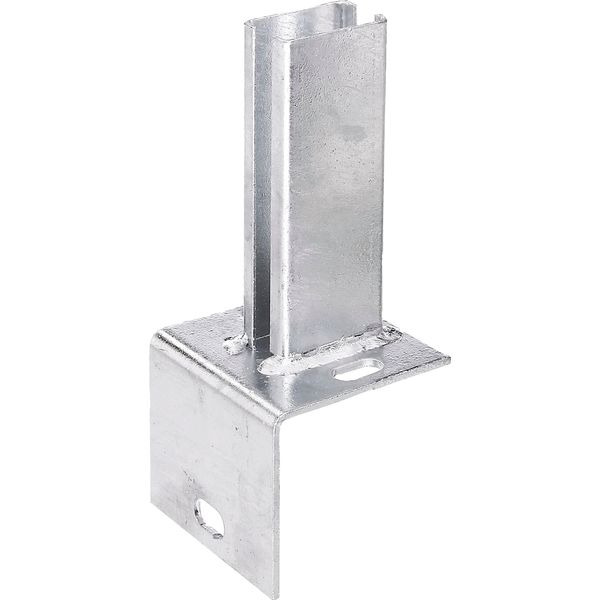 PfostenträGer Alberts, Grau (Feuerverzinkt), B:10Cm T:9,4Cm, Stahl, Bodenanker, Zum Aufschrauben, Feuerverzinkt, FüR Pfosten 60 X 40 Mm-image
