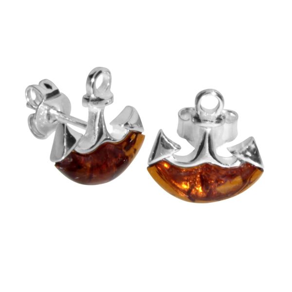 Paar Ohrstecker Ostsee-Schmuck "Ostsee-Schmuck Ohrstecker Anker Ohrstecker Anker", Weiß, Ohrringe, Damen, 12 X 12Mm, Silber 925 (Sterlingsilber)-image