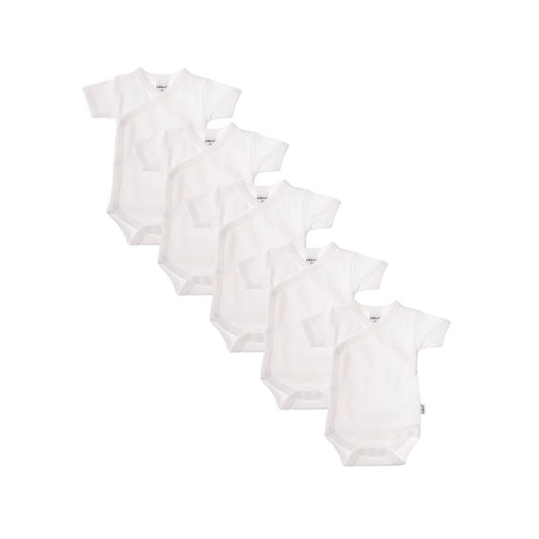 Body Liliput, Jungen, Gr. 50/56, Euro-GrößEn, Weiß, 100% Baumwolle, Unifarben, Kurz, Bodys Body, Mit Praktischer Druckknopfleiste-image