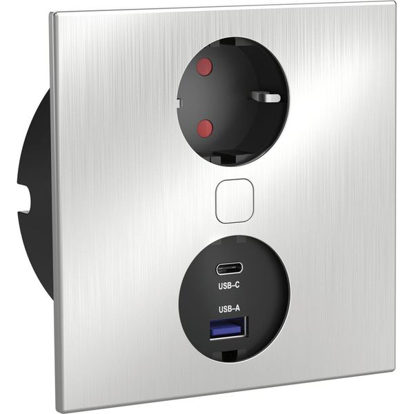 Presa Di Corrente Incorporata Cucina, Ufficio, Presa Di Corrente Cucina Duplex-Q, Usb A E C-image