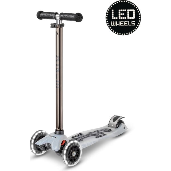 Micro Maxi Scooter Flux Led Neochrome Black - Monopattino Per Bambini Con Ruote A Led-image