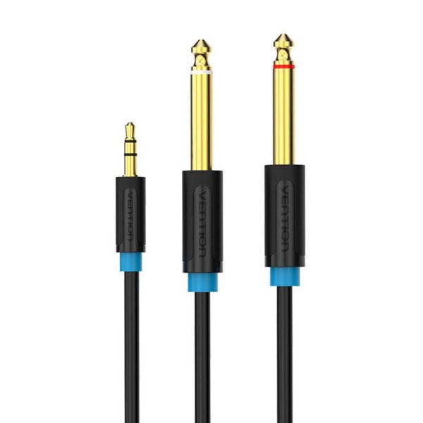 Audio Cable Trs 3.5Mm To 2X 6.35Mm Vention Bacbj 5M Black-image