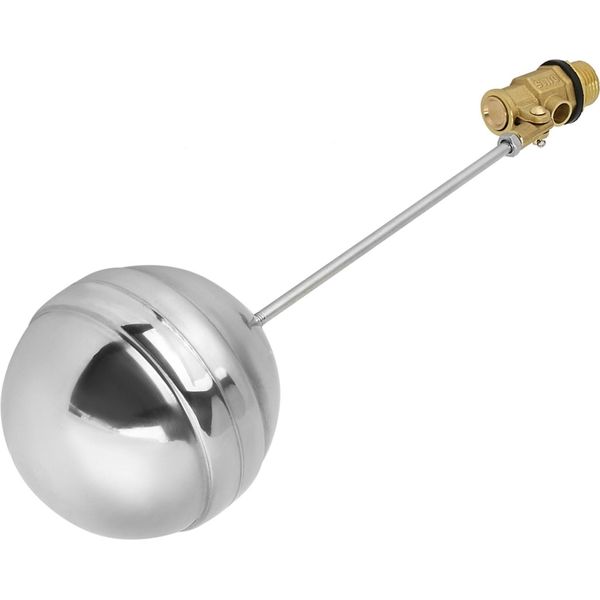 DN15 G1/2 Ottone Filetto Maschio Sensore Acqua Acciaio Inox Galleggiante Palla Valore-image