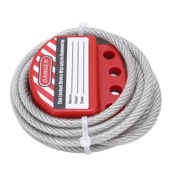 Blocco Del Cavo, Blocco Del Cavo Di Lockout, Blocco Del Cavo Rivestito, Kit Di Lockout Tagout, Cavo D'acciaio Regolabile Di Lockout Tagout, Blocco Di Sicurezza Del Cavo-image