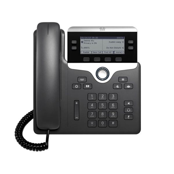 Cisco Telefono Ip 7821 2 Linee Poe Nero Argento - Montabile A Parete E Vivavoce-image