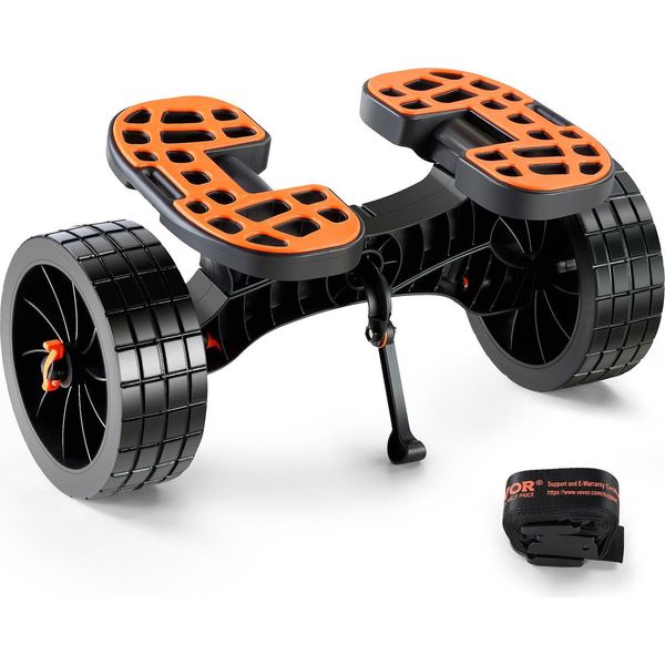 Carrello Per Kayak Carrello Per Canoa In Lega Di Alluminio 655X305X310Mm Caricabile Fino A 145Kg Design A Doppia Cinghia Accessori Per Carrello Per Barca Carrello Per Trasporto Kayak Canoa Carrello Per Surf Carrello Per Barca Rimorchio Barca Pieghevole-image
