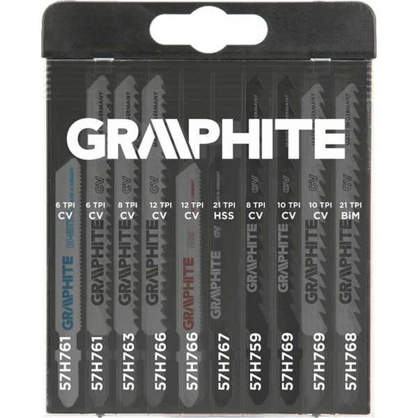 Graphite - Grafite - Set Di Lame Per Seghetto Alternativo - 10 Pezzi - Eu --image