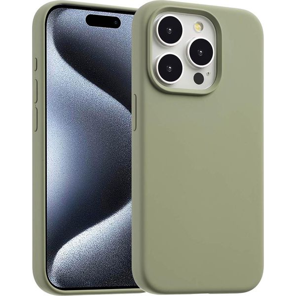 Custodia Per Iphone 15 Pro - Silicone - Accezz Soft Case/Backcover - Verde-image