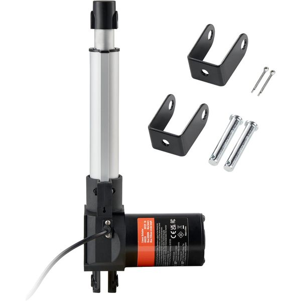 Succebuy Attuatore Lineare Da 12 V, 6 Pollici, Attuatore Di Movimento Ad Alte Prestazioni Con 1320 Lbs/6000 N, 0,19"/S, Con Staffa Di Montaggio E Protezione IP44 Per Porte Elettriche E Macchine Industriali"-image