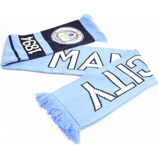 Sciarpa Del Manchester City Fc BS451 (Taglia Unica) (Azzurro/Blu Navy/Bianco)-image