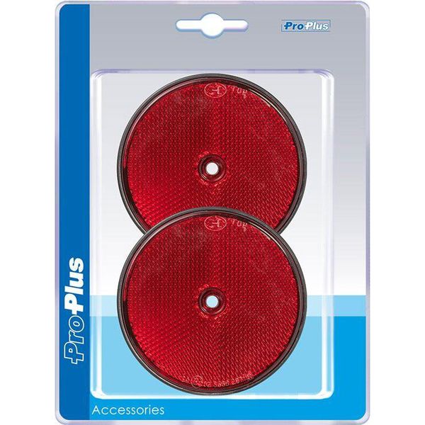 Riflettore Rosso 80Mm Da Avvitare 2 Pezzi In Blister-image