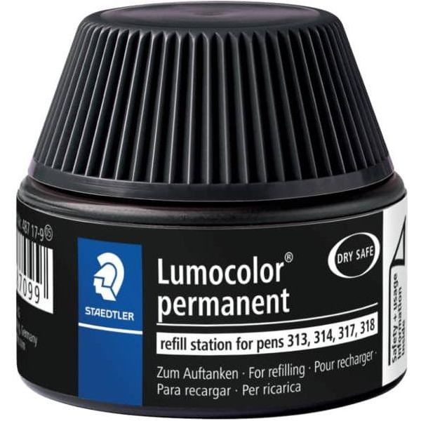 4X Staedtler® 487 17-9 Inchiostro Per Scrittura Fine Lumocolor® Stazione Di Ricarica Per Penne Universali Permanenti-image