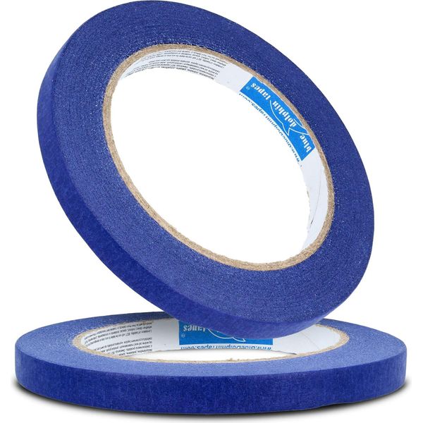 Nastro Per Pittori Blue Dolphin Nastro Per Mascheratura Per Pittori Resistente Ai Raggi Uv Nastro Per Mascheratura Professionale 10 Mm X 50 M-image